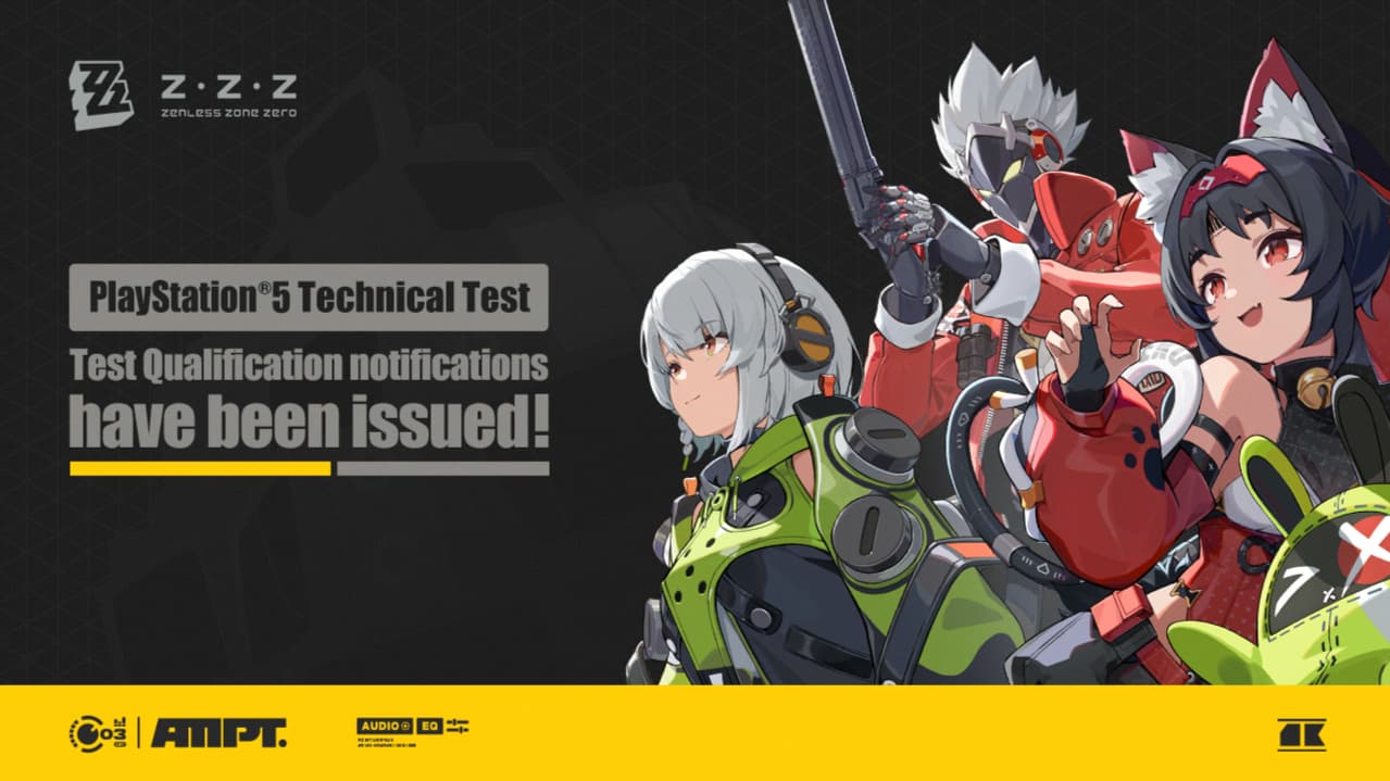 Aviso de envio da Qualificação para o "Teste Técnico para PlayStation®5" de Zenless Zone Zero