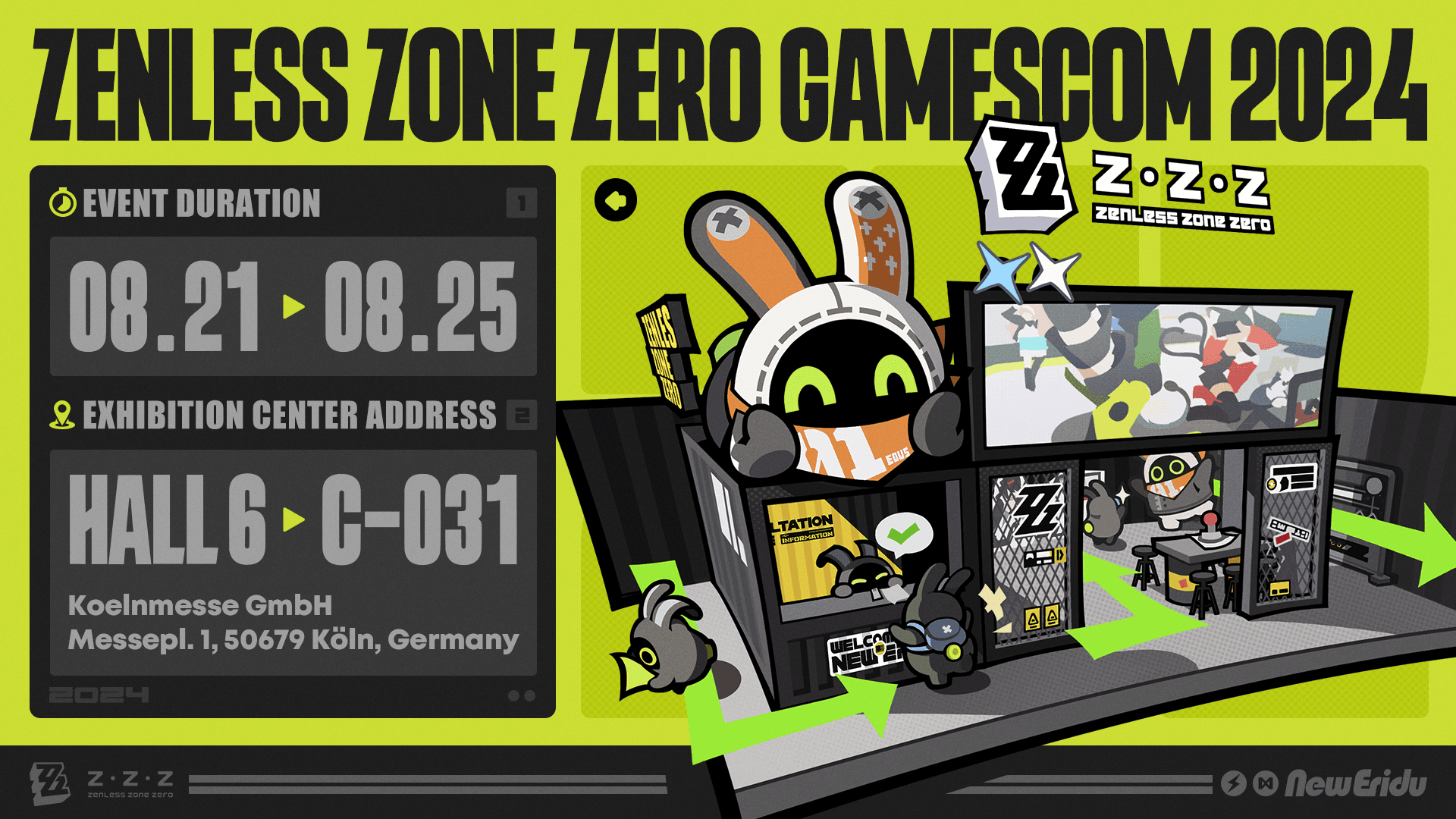 Zenless Zone Zero gamescom 2024 booth directions