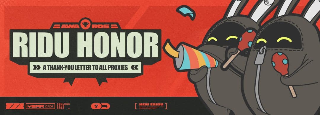 Honra de Ridu | Carta de Agradecimento aos Proxies