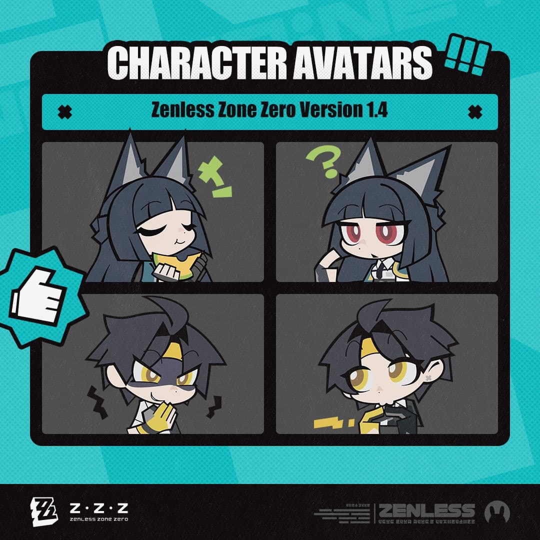 Avatares de Personagens da Versão 1.4 de Zenless Zone Zero