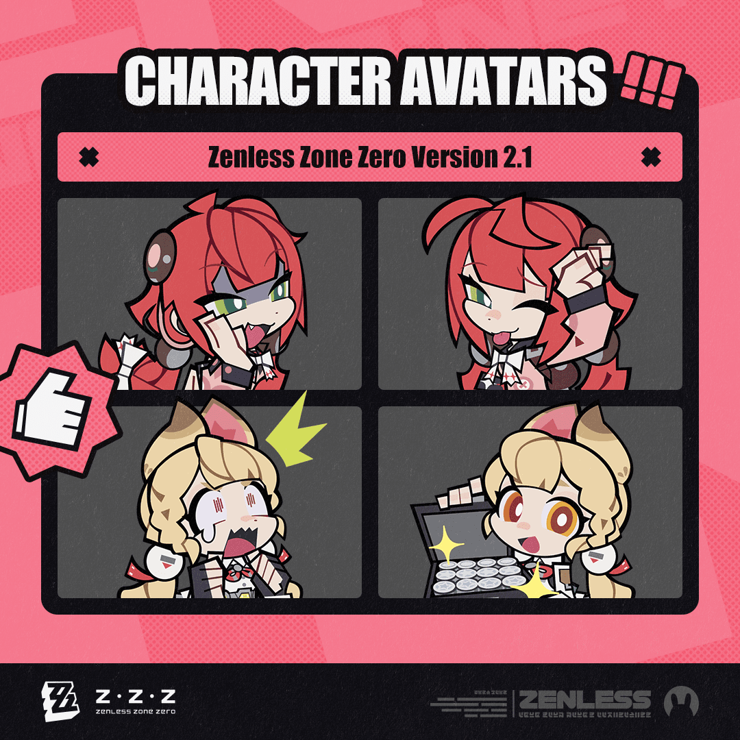 Avatares de Personagens da Versão 2.1 de Zenless Zone Zero
