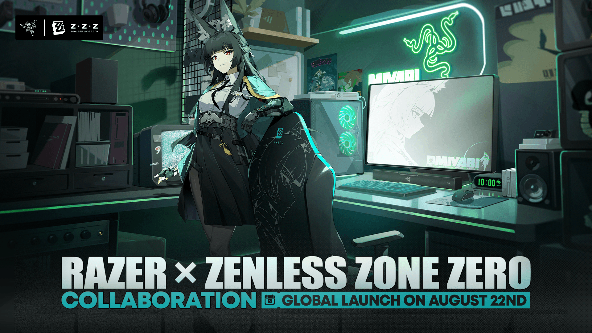 A coleção colaborativa Razer x Zenless Zone Zero já está disponível para pré-venda no site oficial da Razer!