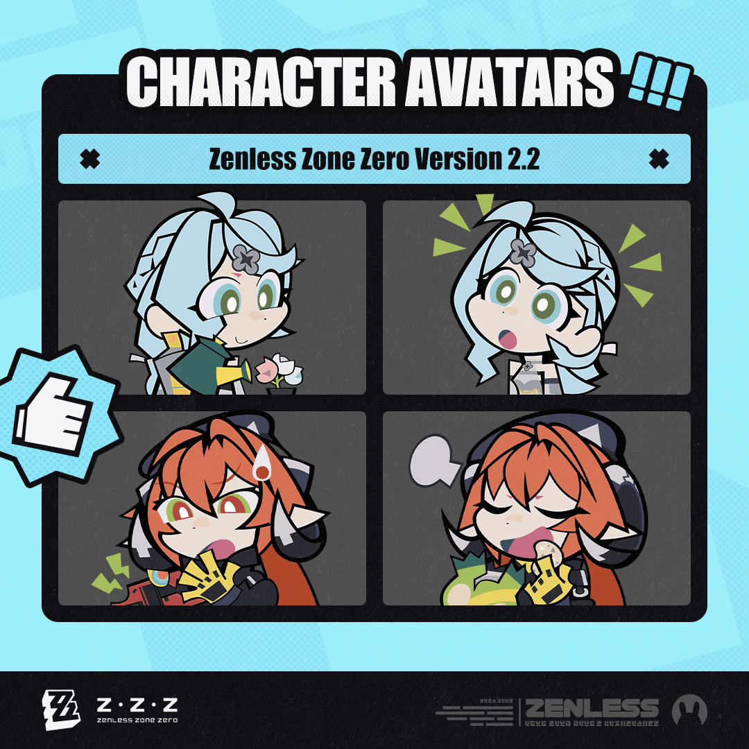 Avatares de Personagens da Versão 2.2 de Zenless Zone Zero
