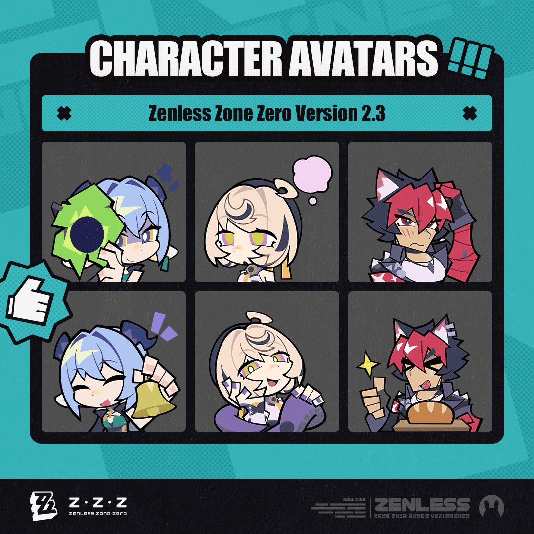 Avatares de Personagens da Versão 2.3 de Zenless Zone Zero