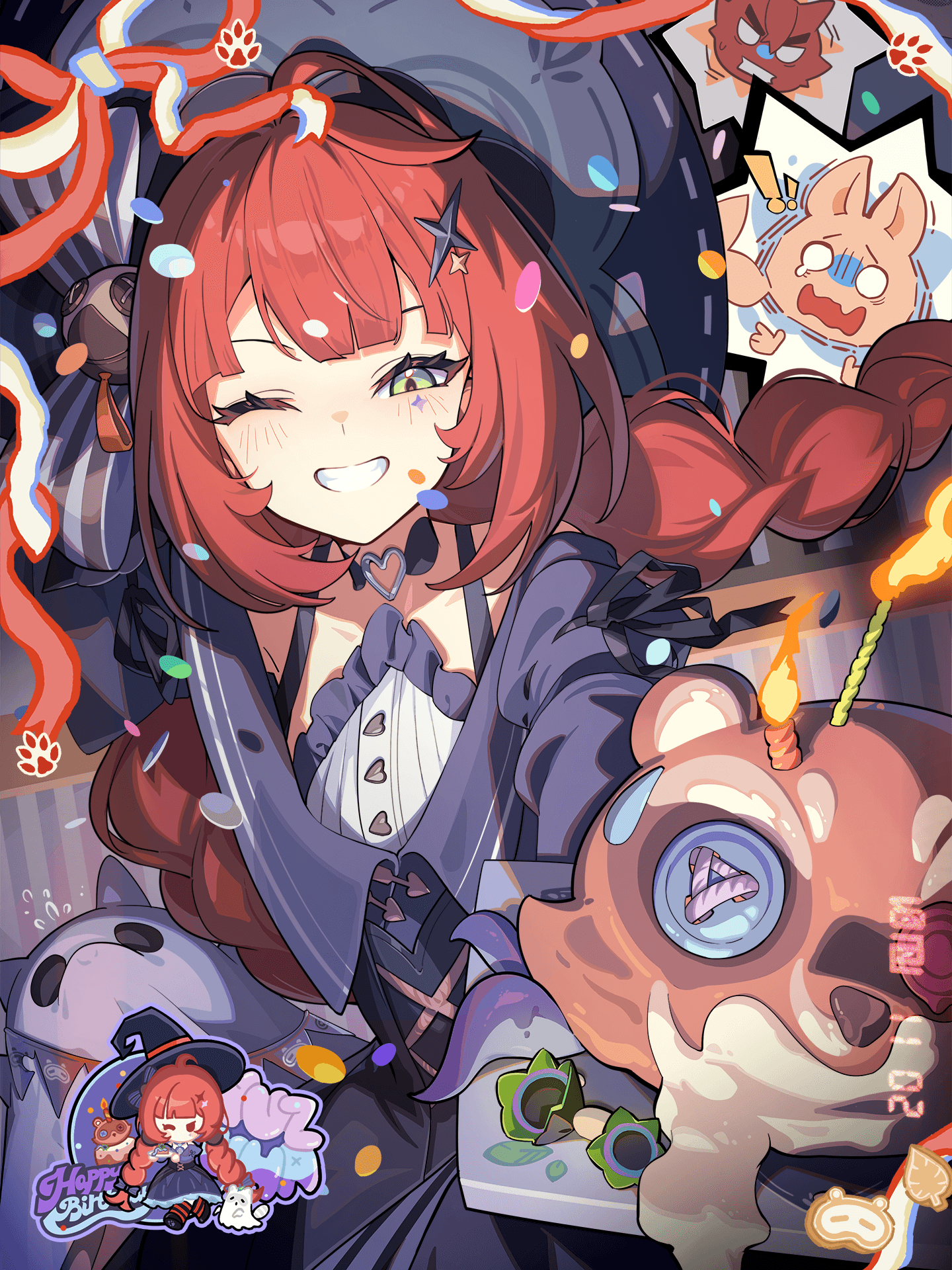 Feliz aniversário, Yuzuha 丨 Abóbora, Mirtilo e Lesma!