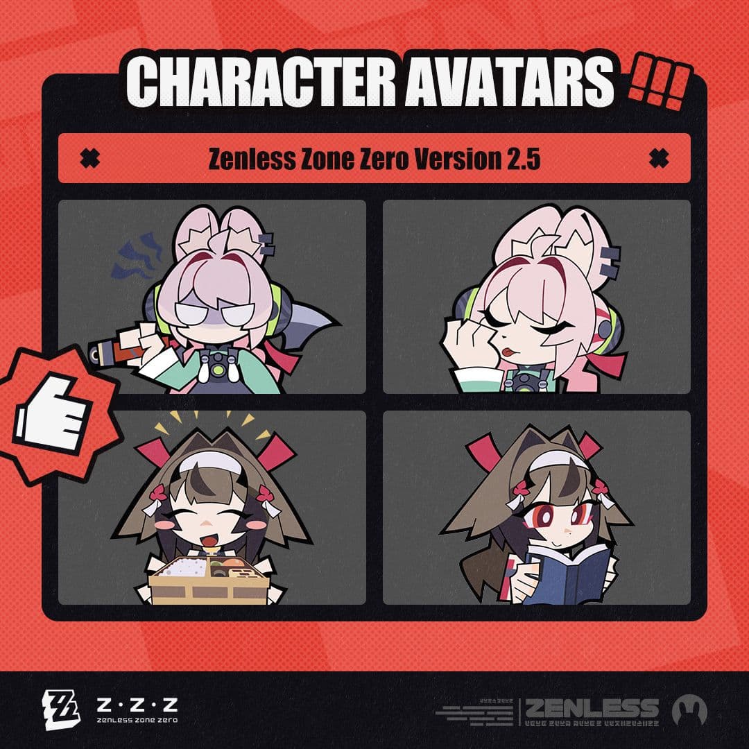 Avatares de Personagens da Versão 2.5 de Zenless Zone Zero