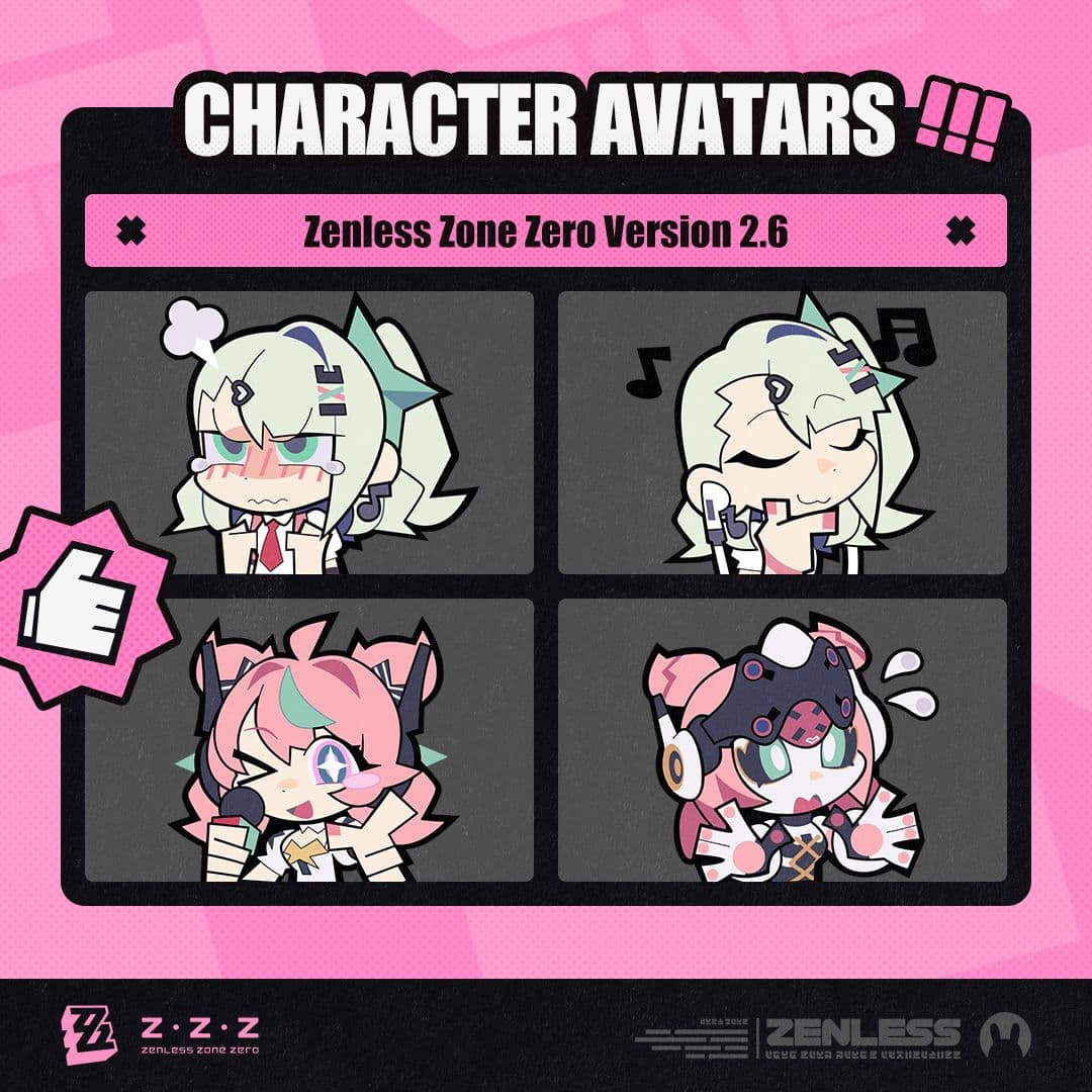 Avatares de Personagens da Versão 2.6 de Zenless Zone Zero
