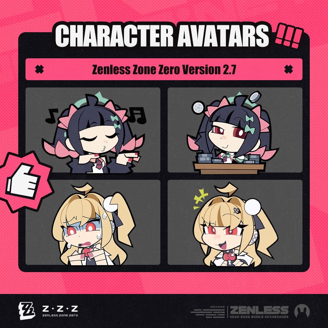 Avatares de Personagens da Versão 2.7 de Zenless Zone Zero