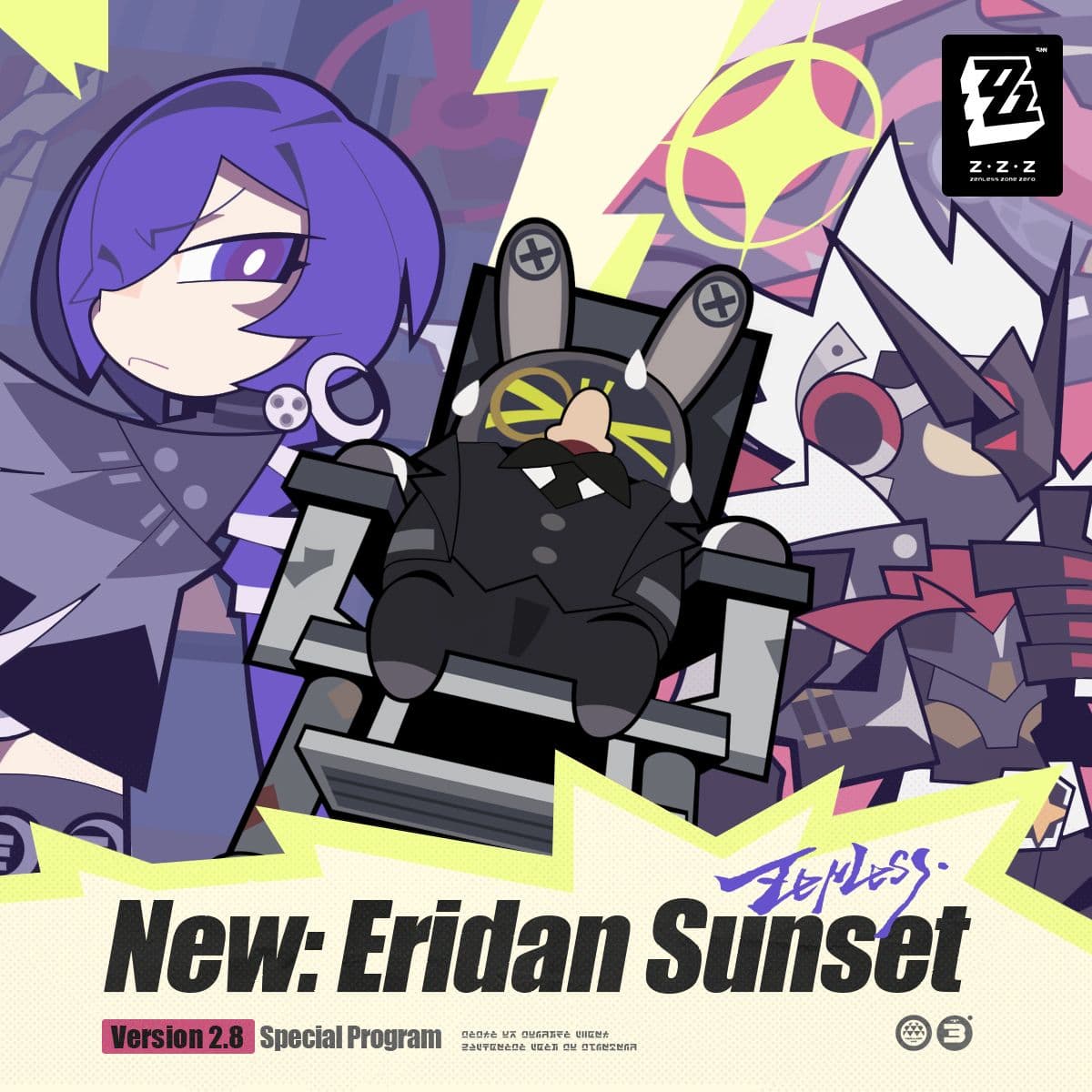 Falta 1 hora para o Programa Especial da Versão 2.8 "Pôr do Sol em Nova Eridu" de Zenless Zone Zero!