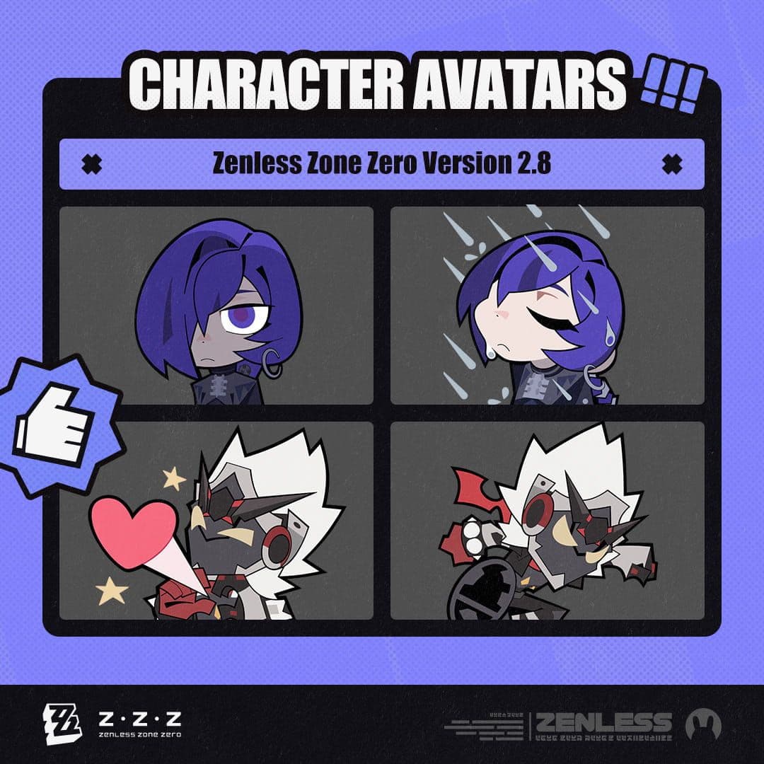Avatares de Personagens da Versão 2.8 de Zenless Zone Zero